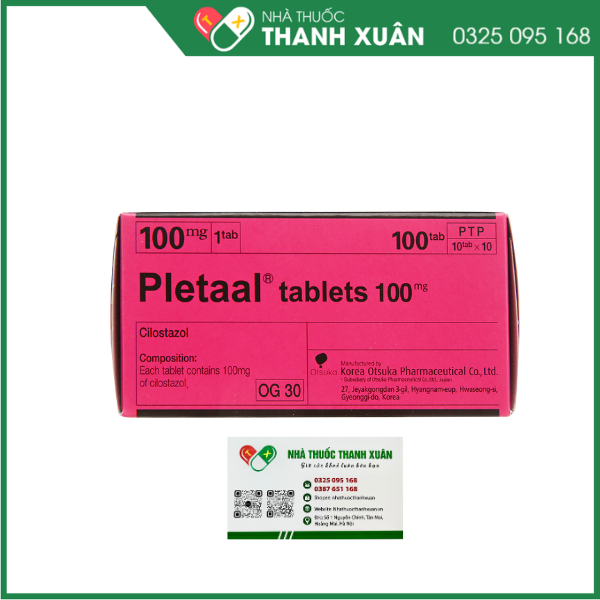 Pletaal Tablets 100mg trị thiếu máu cục bộ